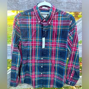 J Crew Mens Size Small Stewart Tartan Plaid shirt. NWT